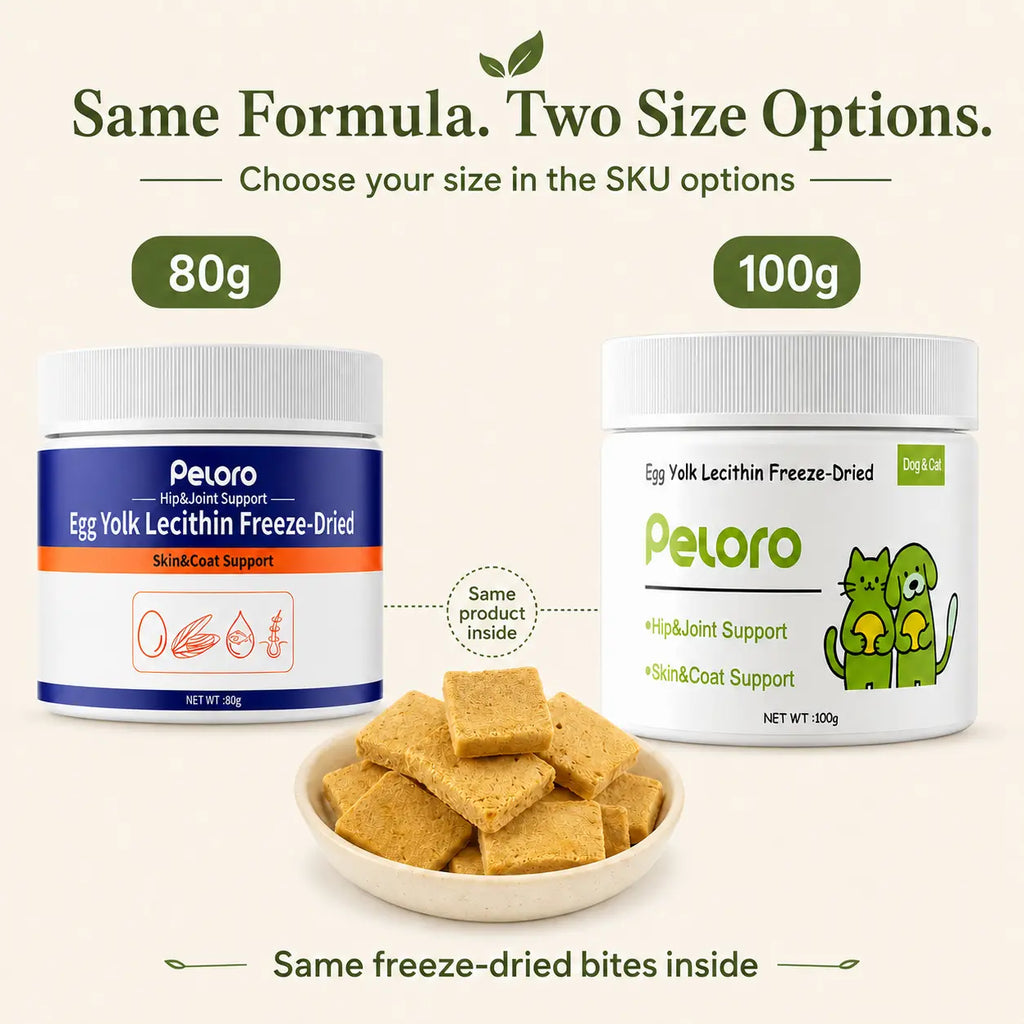 Peloro Egg Yolk Lecithin Freeze-Dried Cat & Dog Treats, Grain-Free Pet Food Topper with Chicken Breast, Egg Yolk, Fish Oil & Green-Lipped Mussel, Skin & Coat Daily Support,#Summervibes #Petlovers