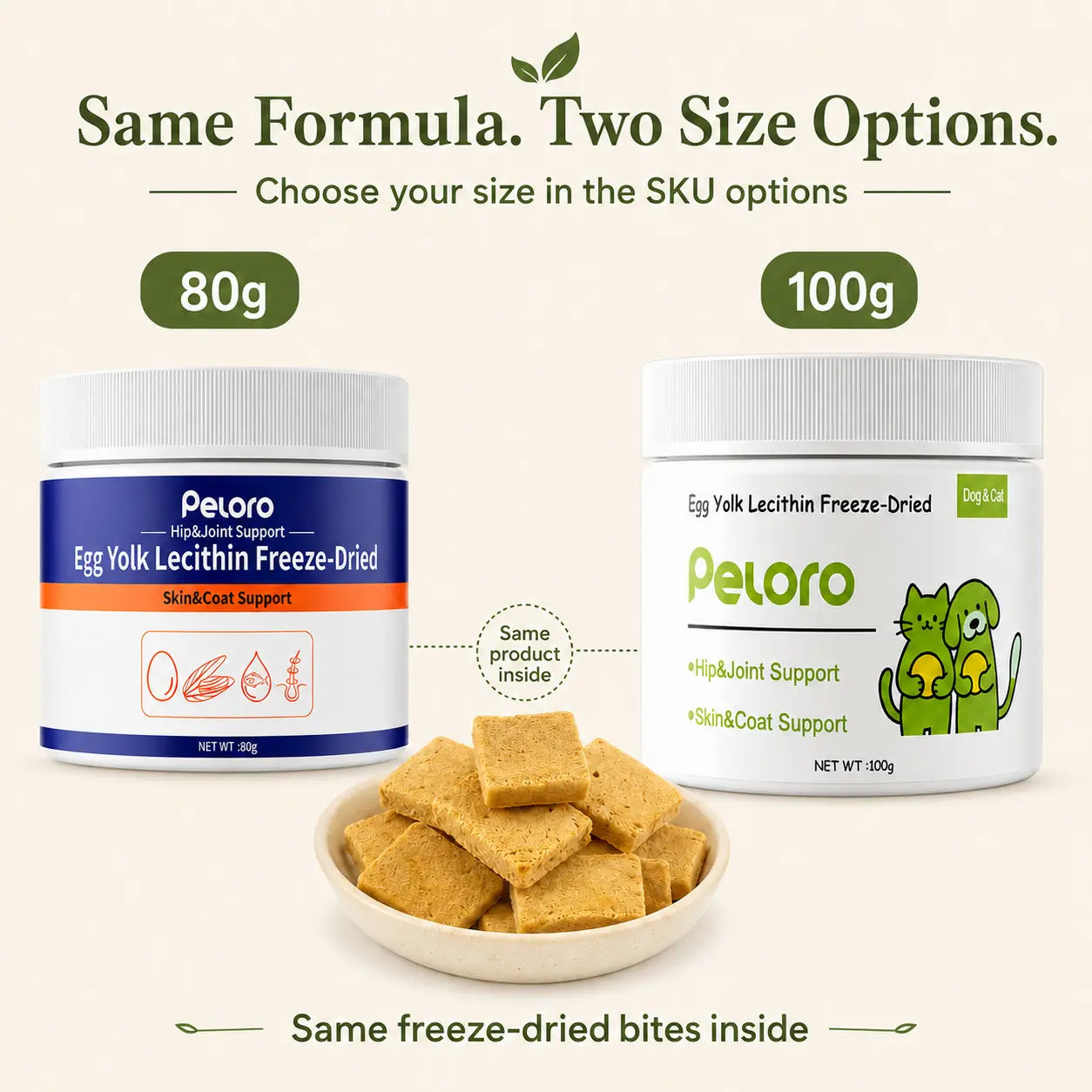 Peloro Egg Yolk Lecithin Freeze-Dried Cat & Dog Treats, Grain-Free Pet Food Topper with Chicken Breast, Egg Yolk, Fish Oil & Green-Lipped Mussel, Skin & Coat Daily Support,#Summervibes #Petlovers
