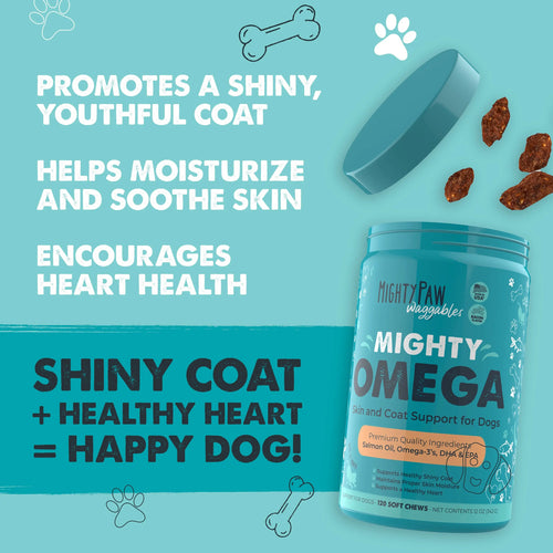 Mighty Paw Complete Daily Bundle - 3-Pack: Mighty Probiotic + Mighty Omega + Mighty Joints - 360 Soft Chews for Total Dog Wellness