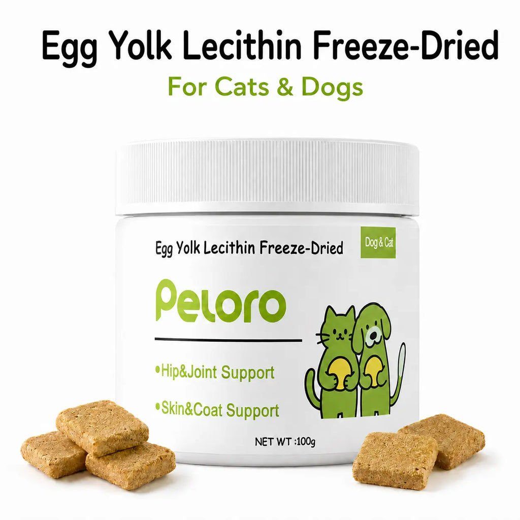 Peloro Egg Yolk Lecithin Freeze-Dried Cat & Dog Treats, Grain-Free Pet Food Topper with Chicken Breast, Egg Yolk, Fish Oil & Green-Lipped Mussel, Skin & Coat Daily Support,#Summervibes #Petlovers