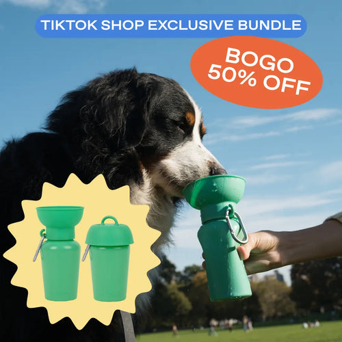 Botellas de agua de viaje para perros Flip de 20 oz (juego de 2)