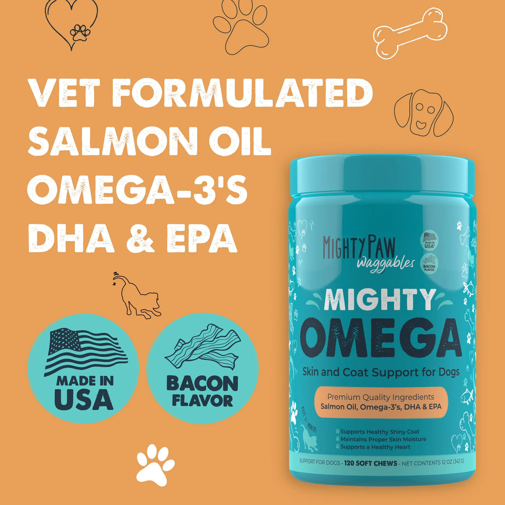 Mighty Paw Complete Daily Bundle - 3-Pack: Mighty Probiotic + Mighty Omega + Mighty Joints - 360 Soft Chews for Total Dog Wellness