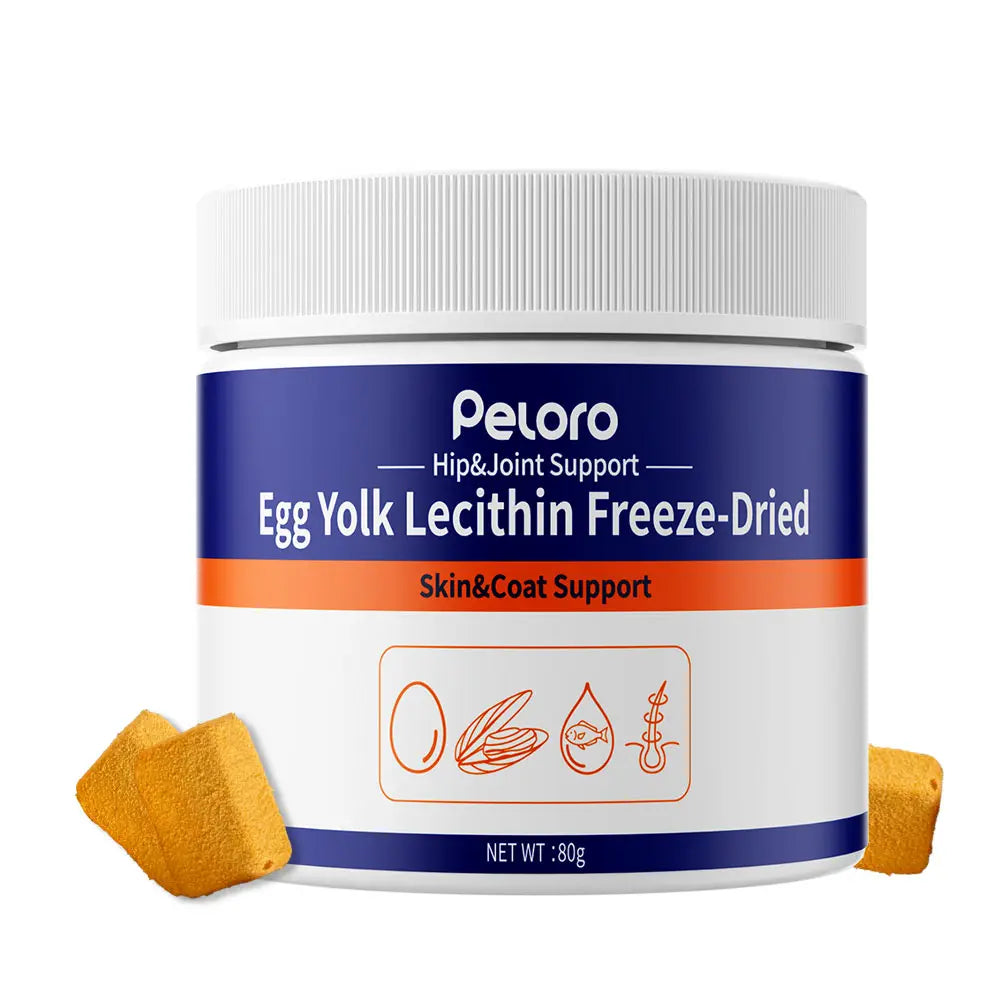 Peloro Egg Yolk Lecithin Freeze-Dried Cat & Dog Treats, Grain-Free Pet Food Topper with Chicken Breast, Egg Yolk, Fish Oil & Green-Lipped Mussel, Skin & Coat Daily Support,#Summervibes #Petlovers