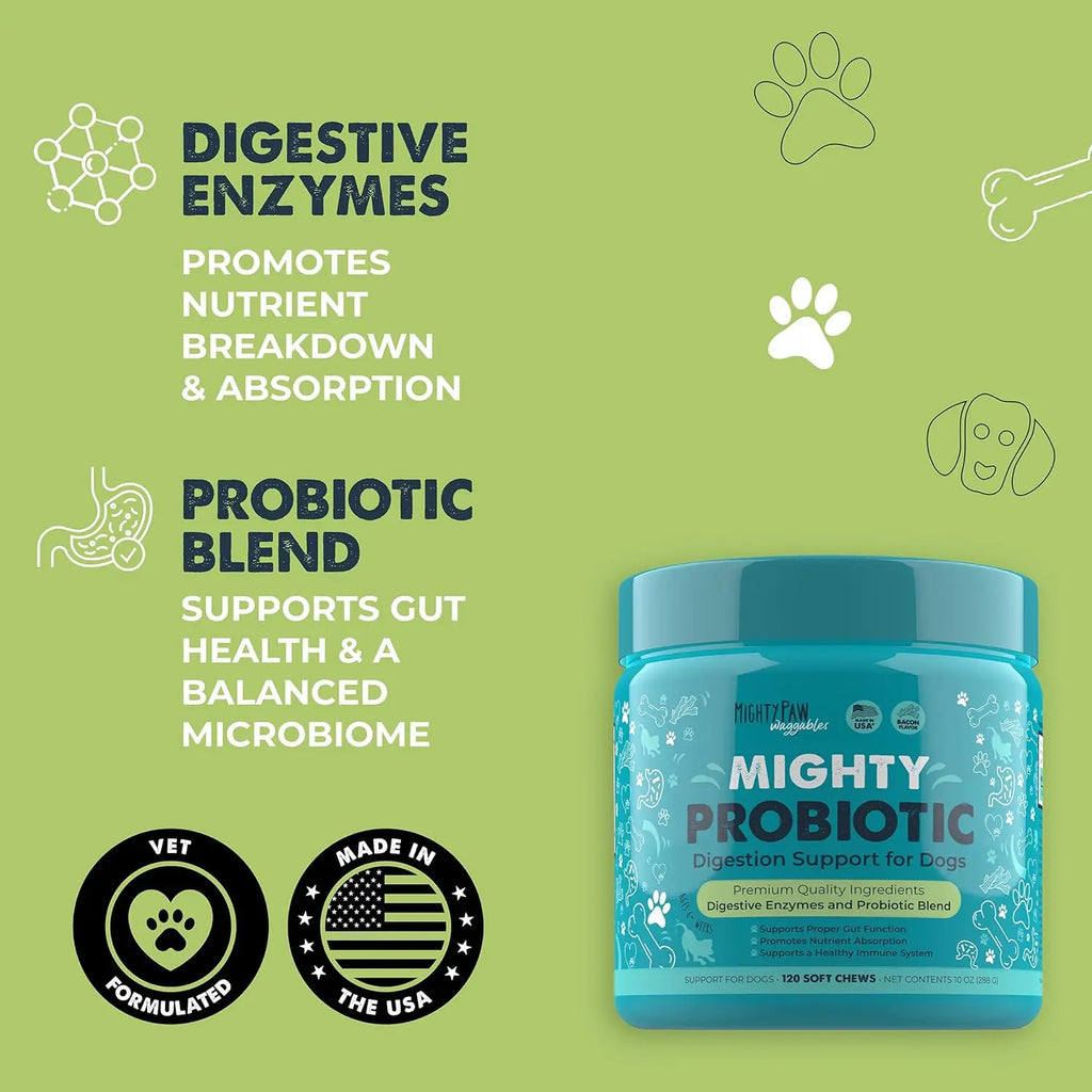 Mighty Paw Complete Daily Bundle - 3-Pack: Mighty Probiotic + Mighty Omega + Mighty Joints - 360 Soft Chews for Total Dog Wellness